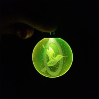 Porte-clés en acrylique 3D LED, lumière nocturne colorée RVB, pendentif de clé, lampe, décoration de mariage, décoration de Noël, cadeau DIY, porte-clés, personnalisation du logo