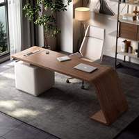 Bureau d'angle de style nordique avec surface en bois, design écologique et durable pour la maison/le bureau, tiroir de rangement, montage facile
