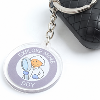 Porte-clés en acrylique personnalisés avec logo photo de dessin animé, prix d'usine, en vente