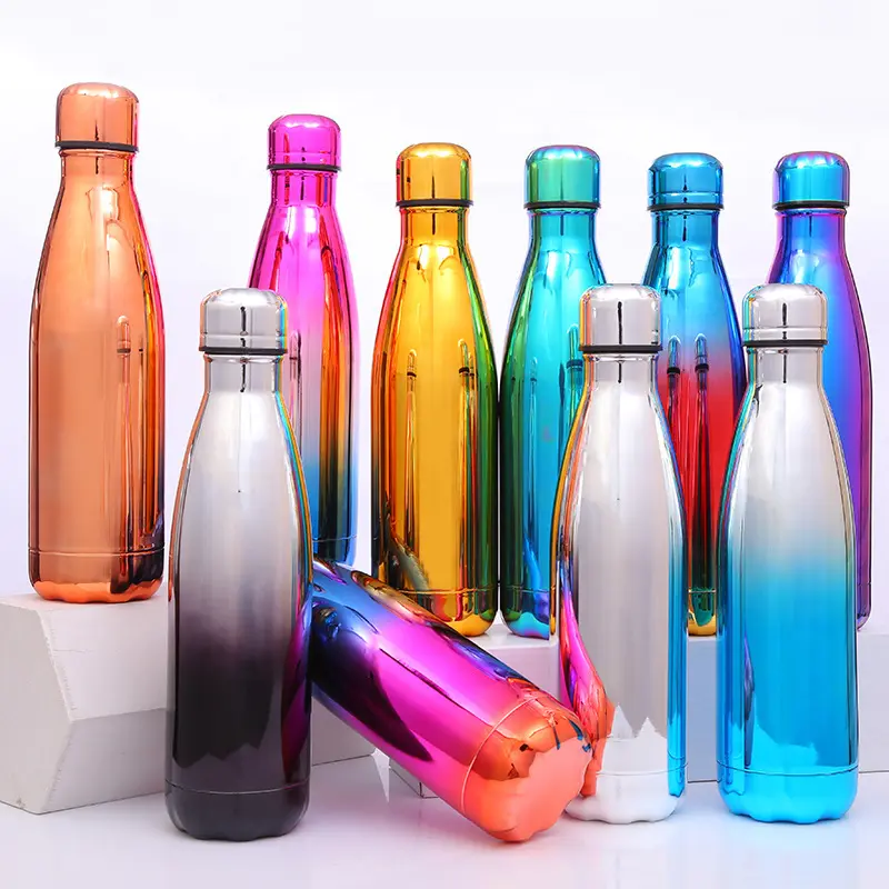 Bottiglia a forma di Cola splendida bottiglia elettrolitica termo fiaschetta in acciaio inossidabile a doppio strato tazza regalo sottovuoto isolante per sport borraccia