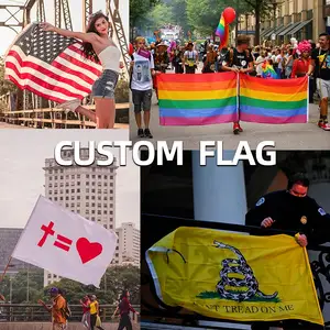 90x150 см 100% полиэфирный флаг на заказ 3x5 наружная реклама шелкографический логотип большой двусторонний пользовательский флаг