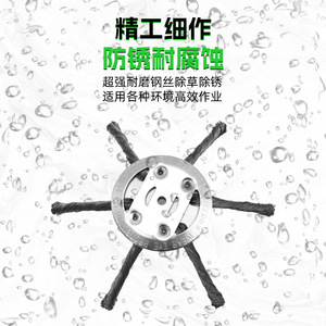 หัวตัดหญ้าแบบลวดเหล็ก ZHCY 3 หัว 6 ใบมีด สำหรับตัดหญ้า - Product Image 2