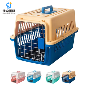 Caja de Transporte Aéreo Pequeña de Plástico para Mascotas Transportín para Gato con Puerta de Alambre de Hierro Jaulas Respirables para Viaje en Avión para Animales Pequeños Perro - Product Image 1
