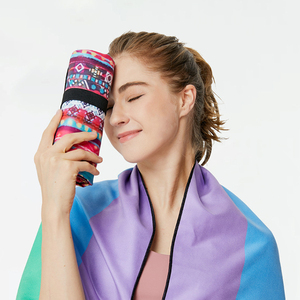 ผ้าเช็ดตัวชายหาดไมโครไฟเบอร์พิมพ์ลายแบบกำหนดเอง แห้งเร็ว พิมพ์ลายแบบซับลิเมชั่น พร้อมโลโก้ - Product Image 6