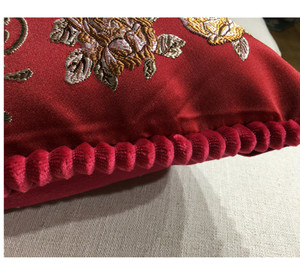 Europa Stile di <span class=keywords><strong>Seta</strong></span> Velluto 3D Disegno Del Ricamo di Lusso Cuscino Divano Cuscino Della Copertura - Product Image 6