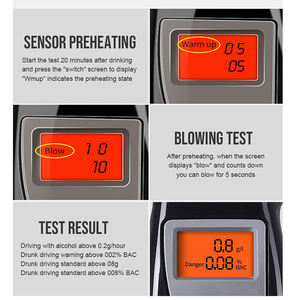 Высокоточный профессиональный цифровой алкотестер с звуковой сигнализацией - Product Image 6