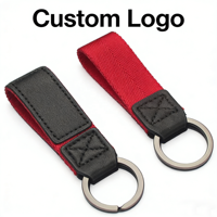 Porte-clés de voiture personnalisé populaire 2026, anneau métallique, porte-clés de luxe en cuir PU, impression de logo personnalisé, design de porte-clés