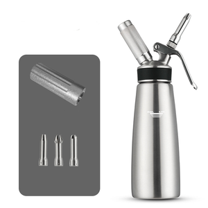 Distributeur professionnel de crème fouettée en acier inoxydable pour pistolet à mousser le lait à la vapeur et au café - Product Image 2