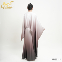 Set atasan dan rok motif floral ombre modest 2 potong untuk wanita ukuran besar, lengan panjang, panjang mata kaki, cocok untuk Eid dan pernikahan di Dubai