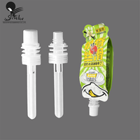 Capuchon de bec verseur en plastique coloré personnalisé de 8,6 mm avec tube long pour sachets d'emballage alimentaire (gelée, pouding, crème glacée)