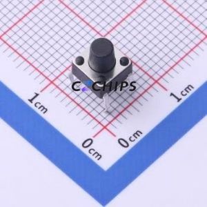 KH-6X6X7H-TJ Tactile Switch Through hole Component (THT)-4P,6x6mm Switch Single Pole Single Throw Round Button 2.6N Through Hole - Product Image 1