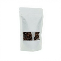 Sachet Doypack 100% Biodégradable en Papier Kraft et PLA avec Fermeture Zip et Fenêtre, Impression Numérique pour Emballage Alimentaire (Thé & Café)
