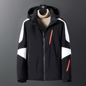 Nouvelle conception de veste courte en duvet de canard unisexe, tendance jeunesse, mode décontractée, patchwork, garde au chaud, coupe-vent, veste à capuche en duvet - Product Image 2