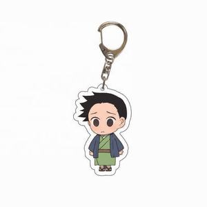 0-100 Design Anime <span class=keywords><strong>Demon</strong></span> <span class=keywords><strong>Slayer</strong></span> Porte-clés Transparent Acrylique Kamado Nezuko DCar Porte-clés Anneau Pendentif Bijoux Cadeau - Product Image 4