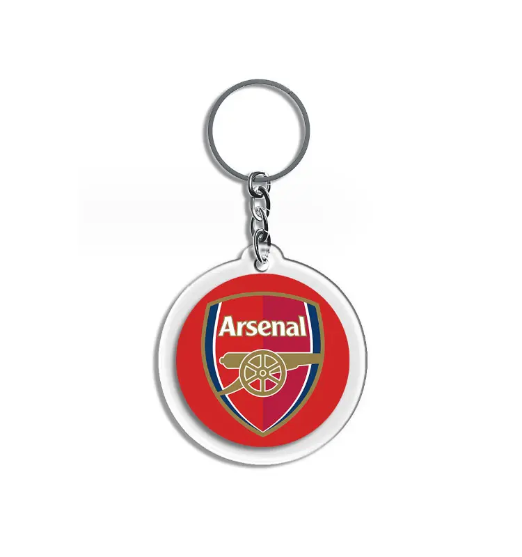 Liverpool Arsenal Barcelona football club logo acrylic pendant keychain pendant football fan souvenir keyring gift