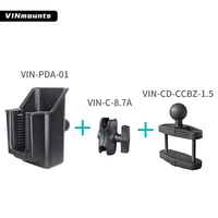 Support de support pour scanners de codes à barres avec bras de 8.7cm et base à billes différente de 1.5 "pour chariot élévateur/entrepôts