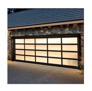 Panel de vidrio aislado transparente personalizado, marco de aluminio, puerta de garaje, otra categoría de puerta - Product Image 1