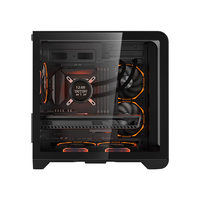 Boîtier PC Gamer Personnalisé ATX Mid Tower avec Affichage de Température LCD, Verre Trempé RGB et Châssis à Flux d'Air Élevé