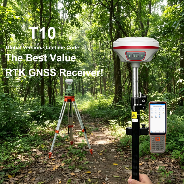 SinoGNSS Mercury Laser RTK High Precision GNSS RTK Receiver Land Surveying Laser Measurement Construction ComNav T10 Gps