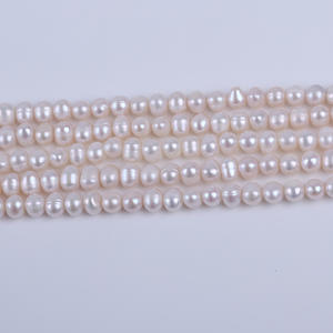 Cuentas de Perlas de Agua Dulce Casi Redondas de 6-7 mm para Manualidades, Perlas Sueltas para Bisutería - Product Image 4