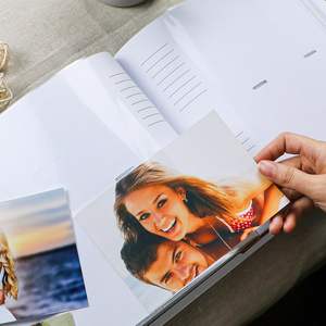 Album photo de haute qualité, texture suède premium, design doré, 4x6, 200 photos, album photo familial, mariage, bébé - Product Image 3