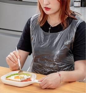 Wholesale Disposable PE Apron Waterproof White <b>Plastic</b> LDPE Aprons for Food Processing Catering Kitchen - Product Image 1