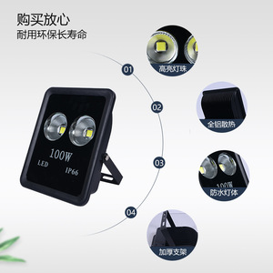 ไฟส่องสว่างแบบ LED 300W IP66 ติดผนังภายนอก ลำแสงกว้าง ตัวเรือนอะลูมิเนียม - Product Image 4