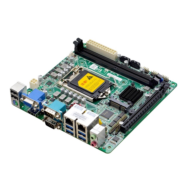 New Double DDR4 2 SATA B365 Intel Mini ITX Motherboard with 2 Ethernet Ports and Integrated Graphics for Desktop NAS Server