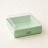Boîte en papier kraft pour sandwich avec logo personnalisé, boîte d'emballage pour frites, boîte d'emballage jetable pour poulet frit avec couvercle transparent