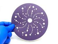 Disque abrasif en céramique de qualité industrielle, violet, 5-6 pouces, avec fixation auto-agrippante, pour peinture transparente