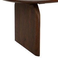 Design minimaliste Vintage grande dalle de bois marron finition centre thé table basse ovale en bois rustique