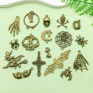 Halloween Pendant Mixed Pack 51pcs Alloy DIY Jewelry Antique Bronze Themed Charms For Creative <b>Accessories</b> - Product Image 3