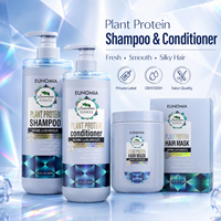 Rutina de Cuidado Capilar Fortalecedora con Proteína Vegetal para Cabello Seco y Encrespado, Ligera, No Grasosa, Marca Privada de Salón, Venta al Por Mayor