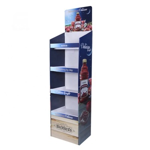 Tùy chỉnh hiện đại thân thiện với môi các tông sóng 3-Tier hiển thị sàn đứng kệ cho đồ ăn nhẹ nước sốt kẹo thực phẩm bán lẻ cho - Product Image 6