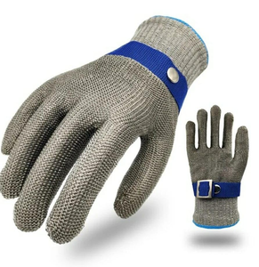 Gants anti-coupure en maille métallique en acier inoxydable de qualité alimentaire, gants de protection contre les coupures de couteau pour cuisine et boucherie - Product Image 1