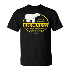 T-shirt Hudson Bay Wildlife Expedition, design ours polaire, Ontario, Canada, noir - Product Image 2