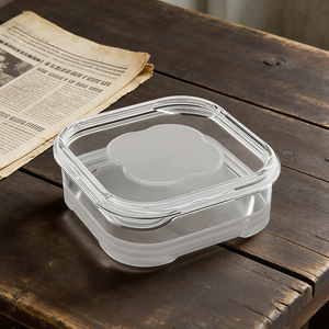 Transparent food storage boxes for refrigerators, kitchens, vegetables, frozen meat, and other <b>plastic</b> sealed <b>containers</b>. - Product Image 3