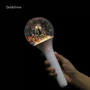 Tongkat lampu Led akrilik, tongkat cahaya LED busa bola partikel diisi lampu Led menyala dalam gelap pesta konser Festival Korea
