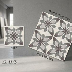 กระเบื้องปูพื้นเซรามิก Vistaar Brand Garden Look ขนาด 300x300 มม. ผิวเคลือบเงา ดีไซน์กันลื่น สำหรับตกแต่งภายในห้องครัว - Product Image 4