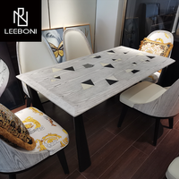 Ensemble de table à manger de luxe en bois de haute qualité avec chaises, personnalisable, vente chaude OEM