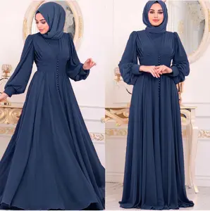 Abaya Groothandel Moslim Kleding Kalkoen Effen Islamitische Lange Riem Nida Jurk Vrouwen Dubai Abaya