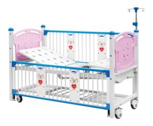 Lit d'hôpital pédiatrique manuel en métal mobile MEDICAL A39B pour hôpitaux pour enfants - Product Image 3