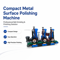 Machine de polissage à plat industrielle triple station de qualité supérieure pour le débavurage des métaux, l'élimination de la rouille et la finition des surfaces, OEM disponible
