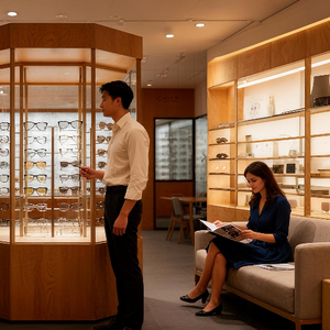 Cao cấp bằng gỗ tùy chỉnh kính quang học giới thiệu kính mắt giới thiệu hiển thị giá thời trang bán lẻ thiết kế nội thất furnituresales - Product Image 5