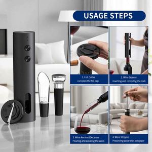 Rechargeable Corkscrew Wine <b>Bottle</b> Openers Electric Wine <b>Bottle</b> Opener for Gifts - Product Image 3