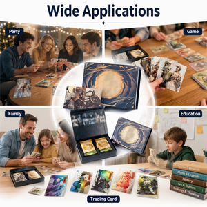 Custom Design Paper Game <strong>Card</strong> Trading <strong>Cards</strong> English Booster Packs Holographic <strong>Rainbow</strong> Foil Family Game <strong>Cards</strong> - Product Image 5