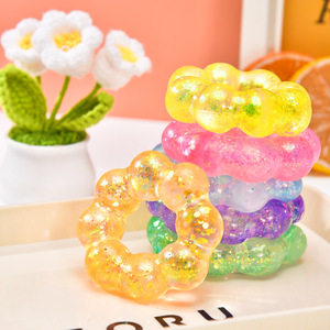 Wholesale Kawaii Maltose <b>Squishy</b> Toys Wearable Bracelet Stress Balls Fidget Toys Soft Donut Stress Relief Sensory Toy for Kids - Product Image 3