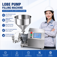 Machine de remplissage de pompe à lobes rotatifs à tête unique 20ml-5000ml à entraînement servo en Chine pour sauce au meilleur prix