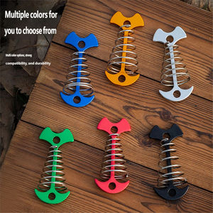 <span class=keywords><strong>Piquets</strong></span> de fixation pour auvent, tentes et cordes d'ancrage avec mousqueton, crochets de camping pour ponts et pontons - Product Image 4