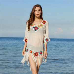 JINRU Factory, <span class=keywords><strong>tenue</strong></span> sur mesure faite à la main, maillot <span class=keywords><strong>de</strong></span> bain au crochet, vêtements <span class=keywords><strong>de</strong></span> <span class=keywords><strong>plage</strong></span>, couverture <span class=keywords><strong>de</strong></span> <span class=keywords><strong>plage</strong></span>, robe <span class=keywords><strong>de</strong></span> <span class=keywords><strong>plage</strong></span> sexy pour femmes, vacances, franges - Product Image 1